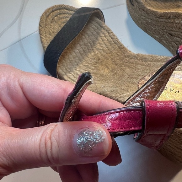 Marc By Marc Jacobs Colorblock Leather Raffia Wedge Sandals EU size 41 - Picture 10 of 14